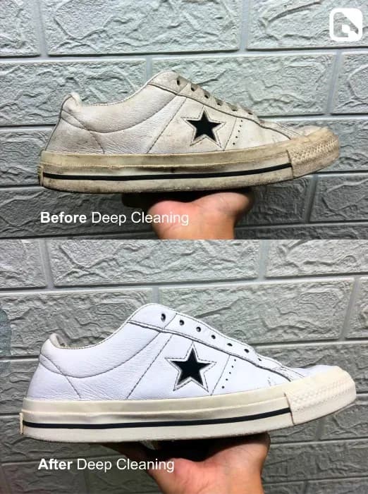 Hasil Deep Clean Converse One Star Arthree